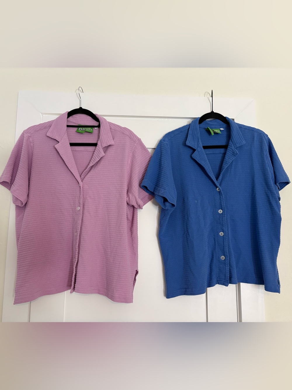 Big Bud Press Pantry Button Up Shirt Bundle of 2 - Lavender & Blue (Size Medium)